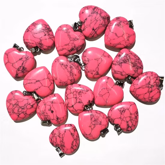 Natural Quartz Stone Gemstone Heart Rock Healing Point Chakra Pendant Necklace